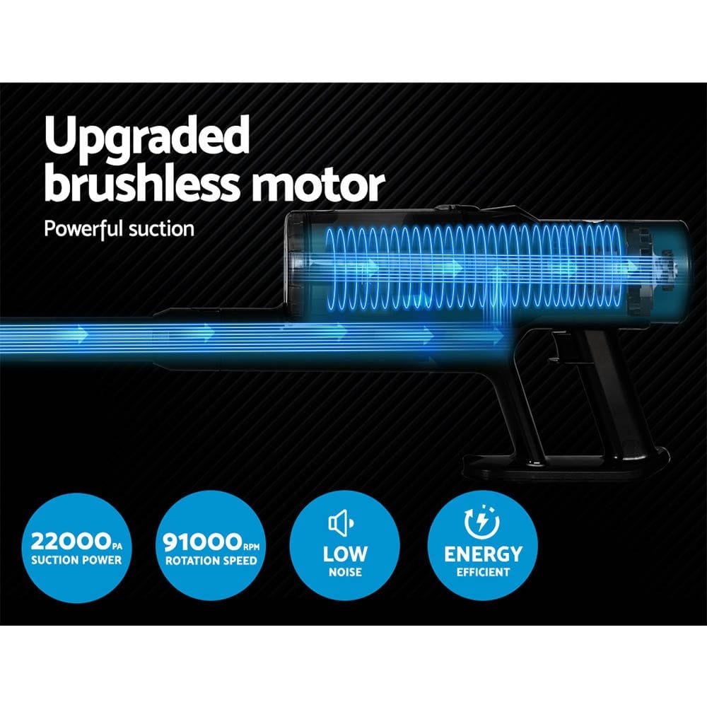Devanti Appliances > Vacuum Cleaners > Stick Vacuums Devanti Stick Vacuum Cleaner Brushless Cordless 350W Grey