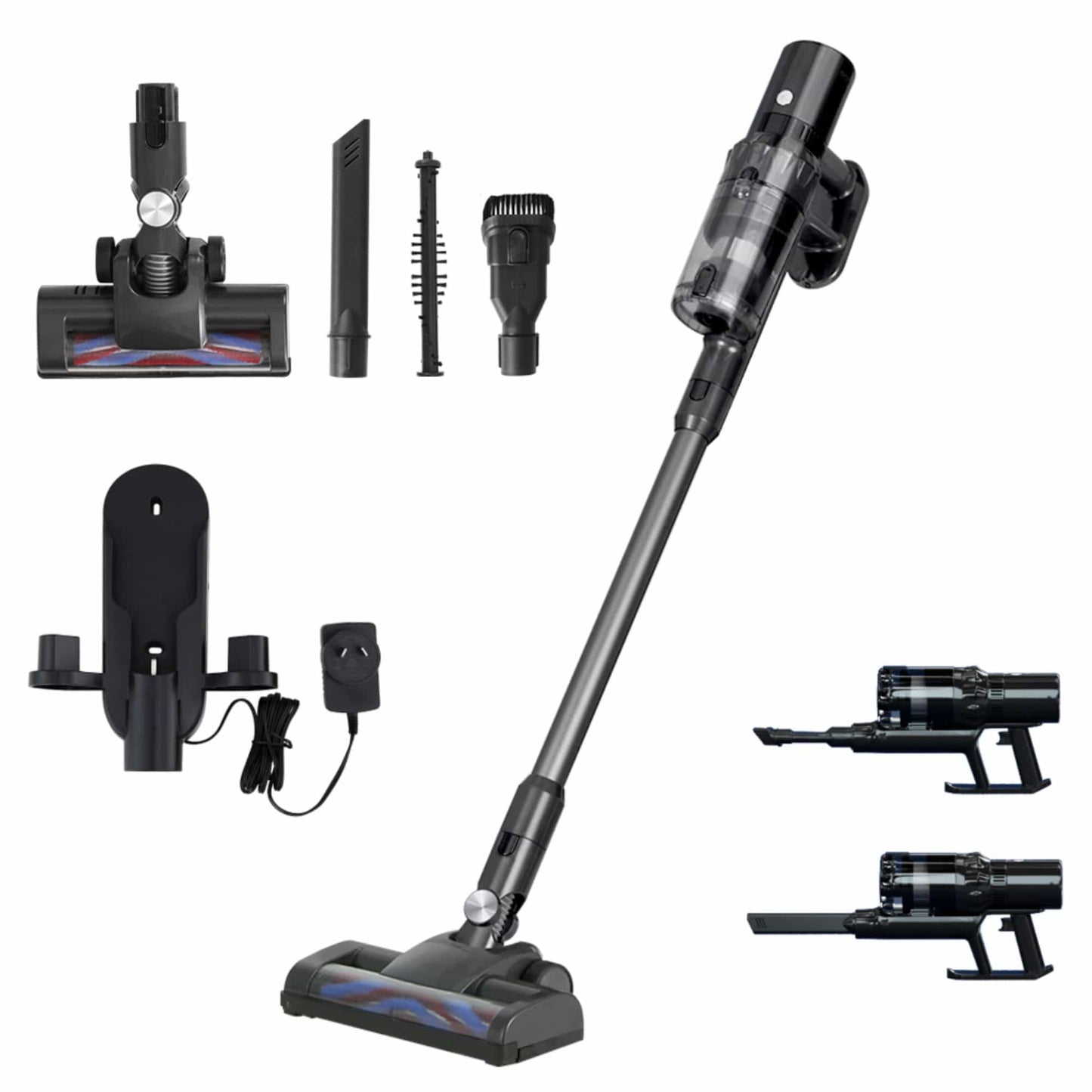 Devanti Appliances > Vacuum Cleaners > Stick Vacuums Devanti Stick Vacuum Cleaner Brushless Cordless 350W Grey