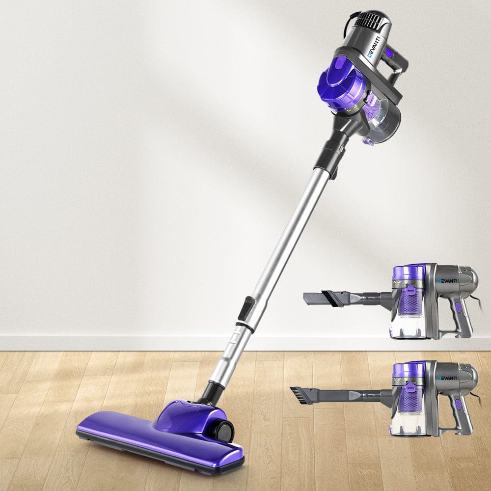 Devanti Appliances > Vacuum Cleaners > Stick Vacuums Devanti Stick Vacuum Cleaner Handheld Corded 450W Purple