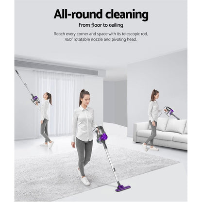 Devanti Appliances > Vacuum Cleaners > Stick Vacuums Devanti Stick Vacuum Cleaner Handheld Corded 450W Purple
