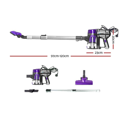 Devanti Appliances > Vacuum Cleaners > Stick Vacuums Devanti Stick Vacuum Cleaner Handheld Corded 450W Purple