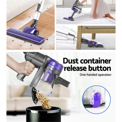 Devanti Appliances > Vacuum Cleaners > Stick Vacuums Devanti Stick Vacuum Cleaner Handheld Corded 450W Purple