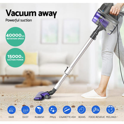 Devanti Appliances > Vacuum Cleaners > Stick Vacuums Devanti Stick Vacuum Cleaner Handheld Corded 450W Purple