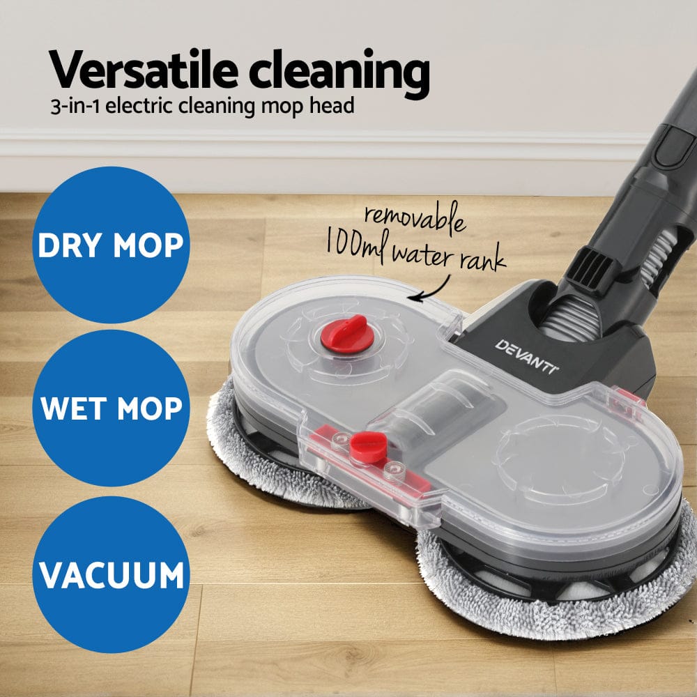 Devanti Appliances > Vacuum Cleaners > Stick Vacuums Devanti Stick Vacuum Cleaner Mop Head 350W Grey