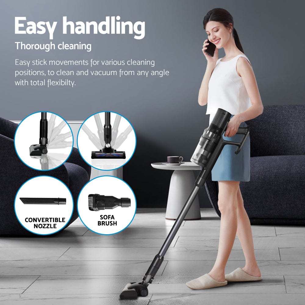 Devanti Appliances > Vacuum Cleaners > Stick Vacuums Devanti Stick Vacuum Cleaner Mop Head 350W Grey