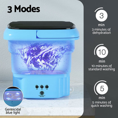 Devanti Appliances > Washers, Dryers & Irons > Washing Machines Devanti Portable Washing Machine 4.5L Blue