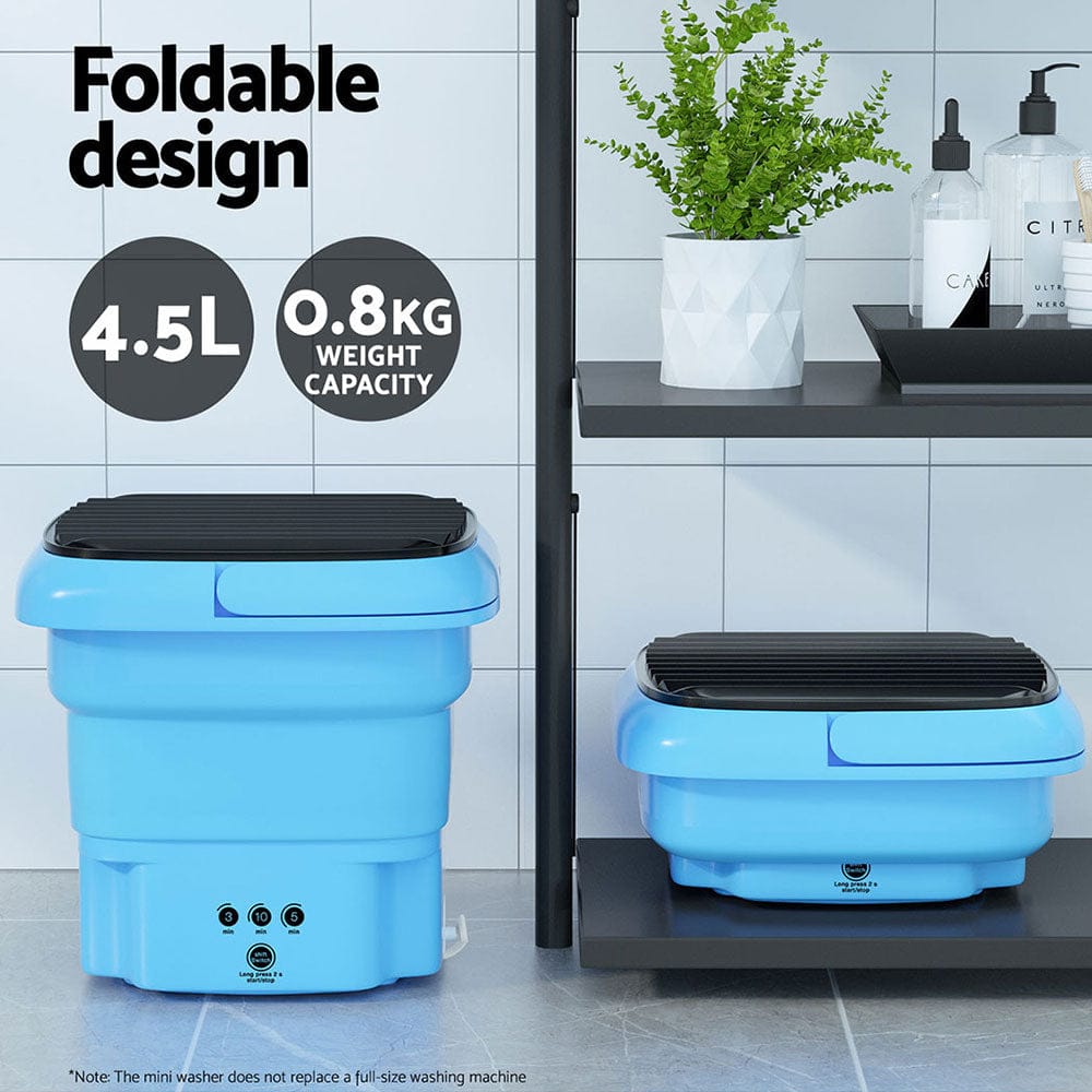 Devanti Appliances > Washers, Dryers & Irons > Washing Machines Devanti Portable Washing Machine 4.5L Blue
