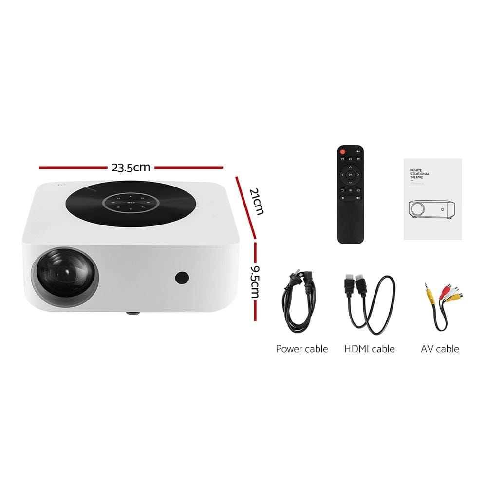Devanti Audio & Video > Projectors & Accessories > Projectors Devanti Bluetooth Video Projector WIFI 1080P Home Theater HDMI Touch Screen