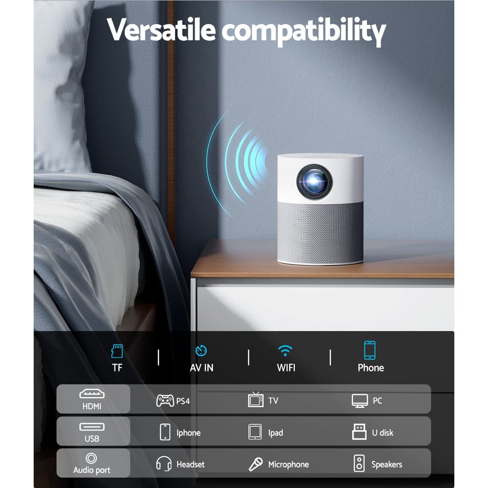 Devanti Audio & Video > Projectors & Accessories > Projectors Devanti Portable Mini Video Projector 1080P Wifi Home Theater HDMI Carry Bag