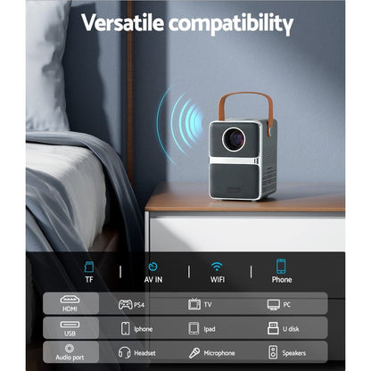 Devanti Audio & Video > Projectors & Accessories > Projectors Devanti Portable Mini Video Projector 4K Wifi Home Theater HDMI Support 1080P