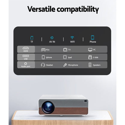 Devanti Audio & Video > Projectors & Accessories > Projectors Devanti Portable Wifi Video Projector 4K Home Theater HDMI 1080P Native