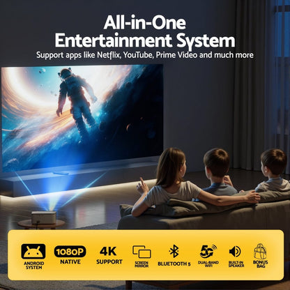 Devanti Audio & Video > Projectors & Accessories > Projectors Devanti Video Project 4K 1080P Android 5G Wifi Home Cinema