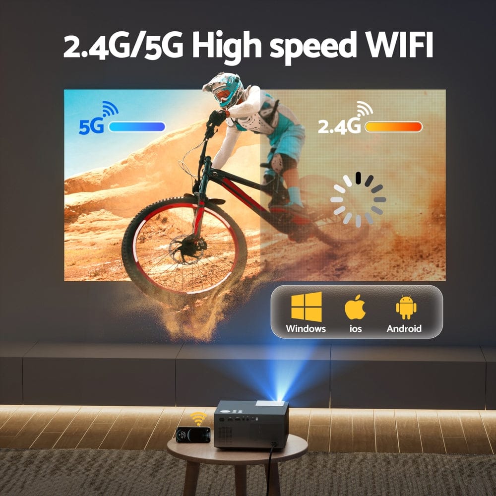 Devanti Audio & Video > Projectors & Accessories > Projectors Devanti Video Project 4K 1080P Official Google TV 5G Wifi Home Cinema