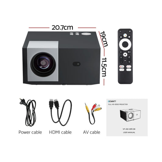 Devanti Audio & Video > Projectors & Accessories > Projectors Devanti Video Project 4K 1080P Official Google TV 5G Wifi Home Cinema