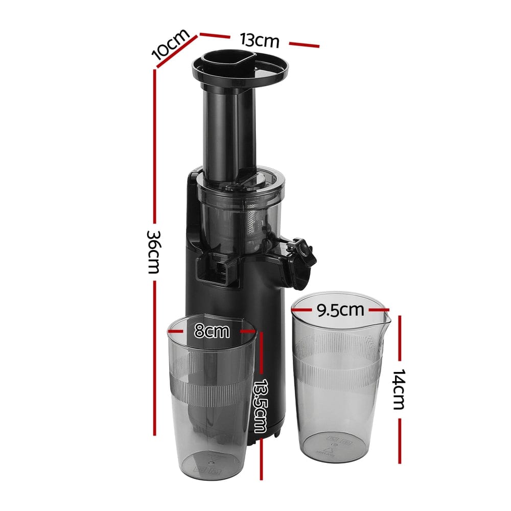 Devanti Commercial > Commercial Others > Distilling & Brewing Devanti Slow Juicer Cold Press Fruit Juice Extractor 130W Black
