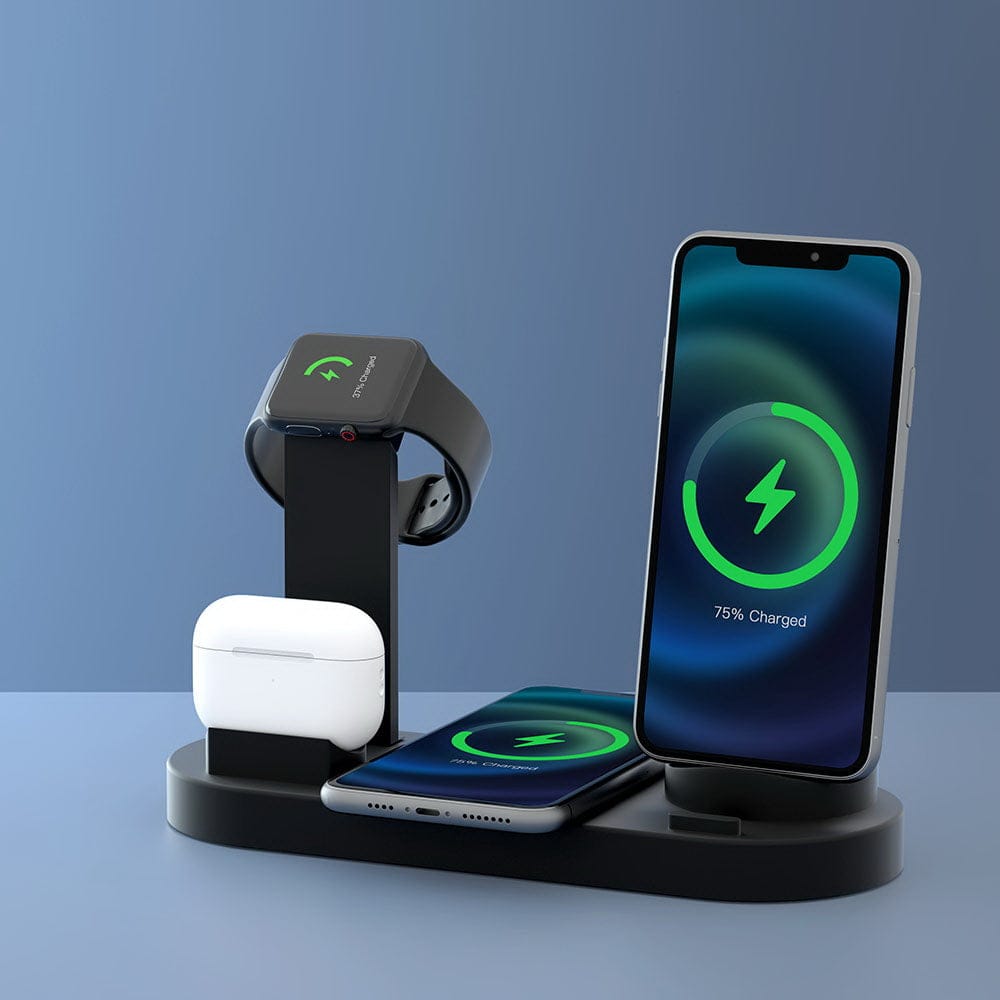 Devanti Electronics > Mobile Accessories > Phone Chargers Devanti 4-in-1 Wireless Charger Dock Multi-function Charging Station for Phone