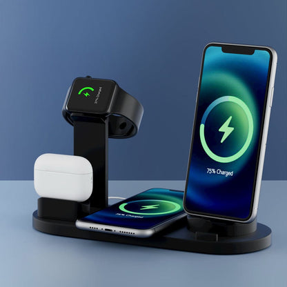 Devanti Electronics > Mobile Accessories > Phone Chargers Devanti 4 in 1 Wireless Charger Multi-function Station for Phone Airpod iWatch 15W