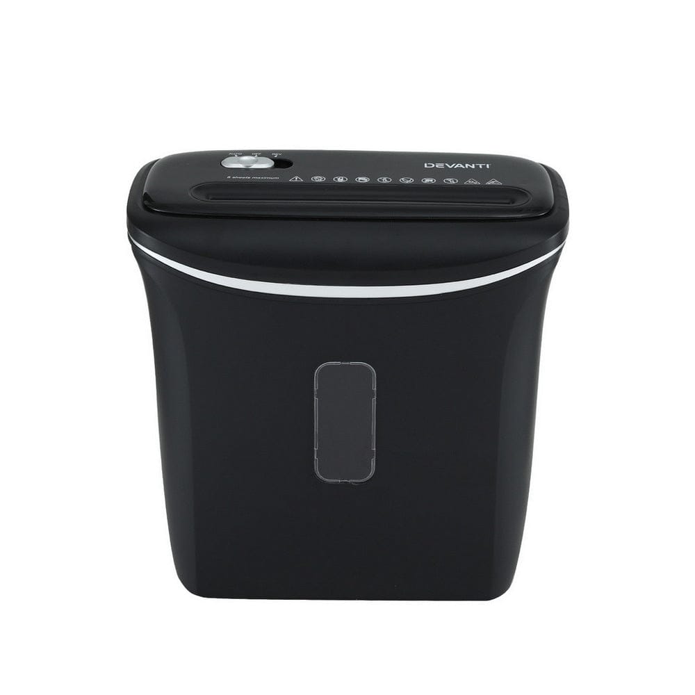Devanti Electronics > Printers > Printers & Accessories Devanti 12L Cross-Cut Shredder 8-Sheet Paper Home Office Credit Card