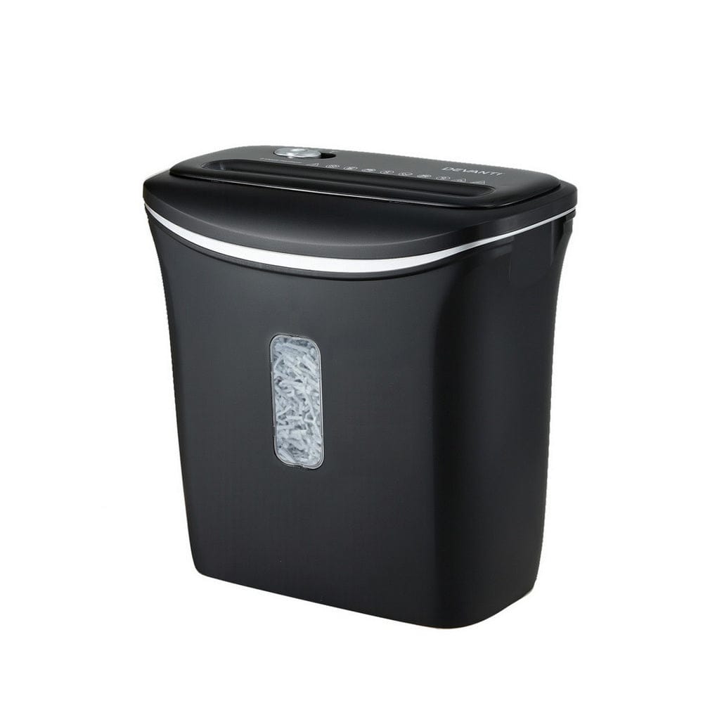 Devanti Electronics > Printers > Printers & Accessories Devanti 12L Cross-Cut Shredder 8-Sheet Paper Home Office Credit Card