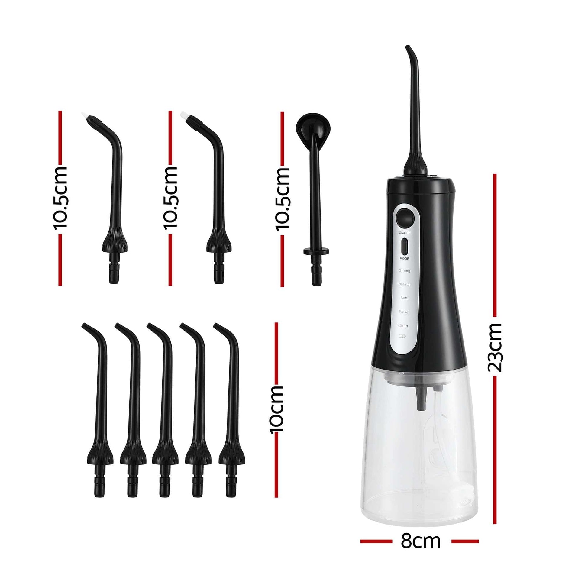 Devanti Health & Beauty > Personal Care > Oral Care Devanti Cordless Water Flosser Dental Oral Irrigator Black