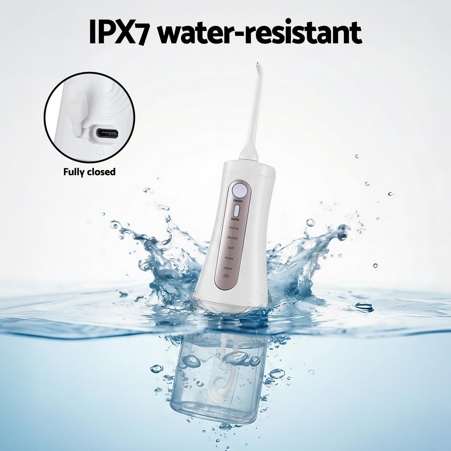 Devanti Health & Beauty > Personal Care > Oral Care Devanti Cordless Water Flosser Dental Oral Irrigator White