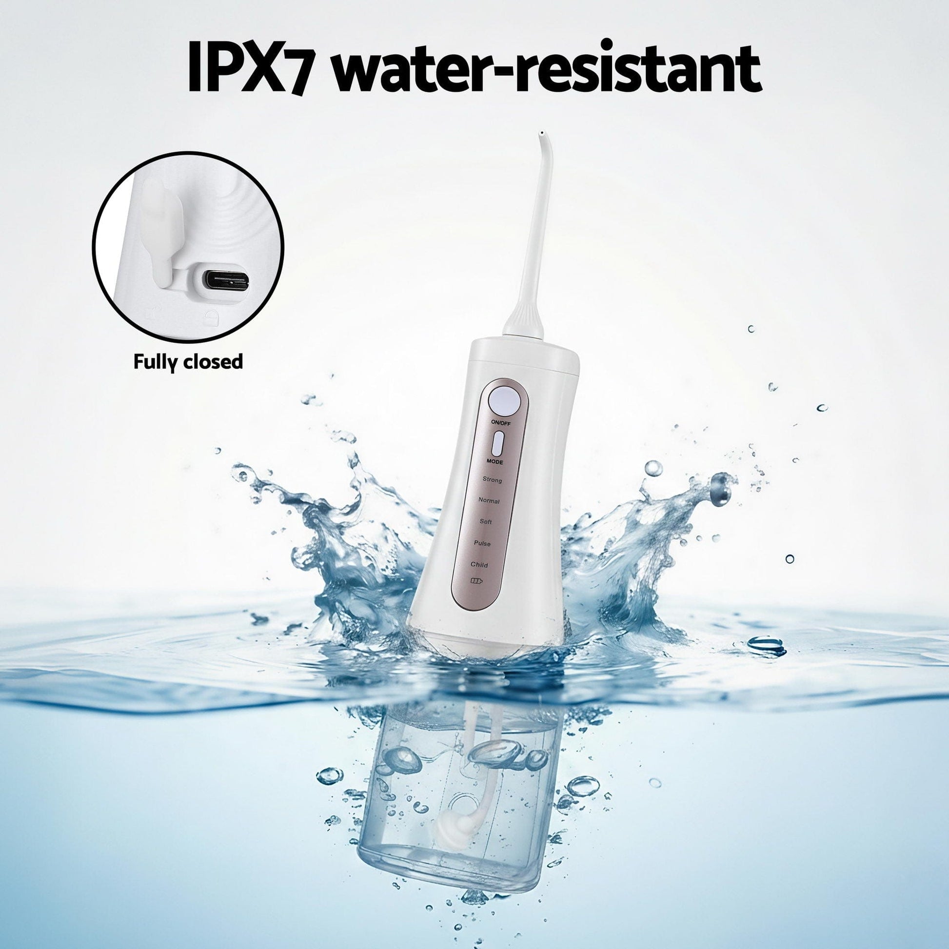 Devanti Health & Beauty > Personal Care > Oral Care Devanti Cordless Water Flosser Dental Oral Irrigator White