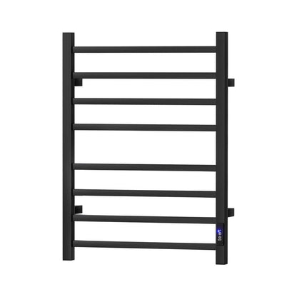 Devanti Home & Garden > Bathroom Accessories > Towel Racks & Holders Devanti Heated Towel Rail 8 Square Bars with Timer Electric Heater Warmer Rack