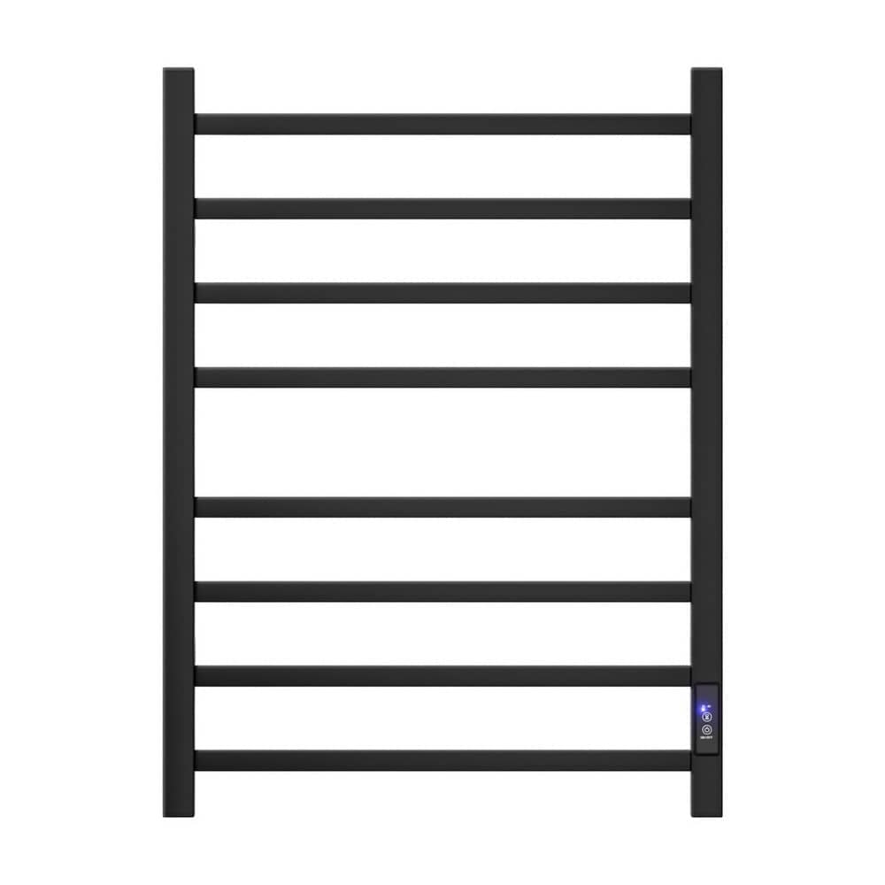 Devanti Home & Garden > Bathroom Accessories > Towel Racks & Holders Devanti Heated Towel Rail 8 Square Bars with Timer Electric Heater Warmer Rack