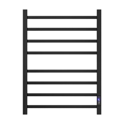 Devanti Home & Garden > Bathroom Accessories > Towel Racks & Holders Devanti Heated Towel Rail 8 Square Bars with Timer Electric Heater Warmer Rack