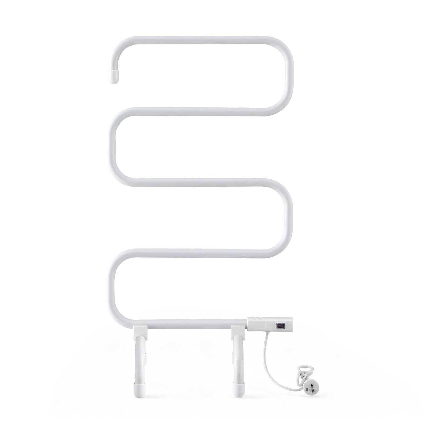 Devanti Home & Garden > Bathroom Accessories > Towel Racks & Holders Devanti Heated Towel Rail Freestanding Wall Mounted S-Shape Electric Warmer Rack