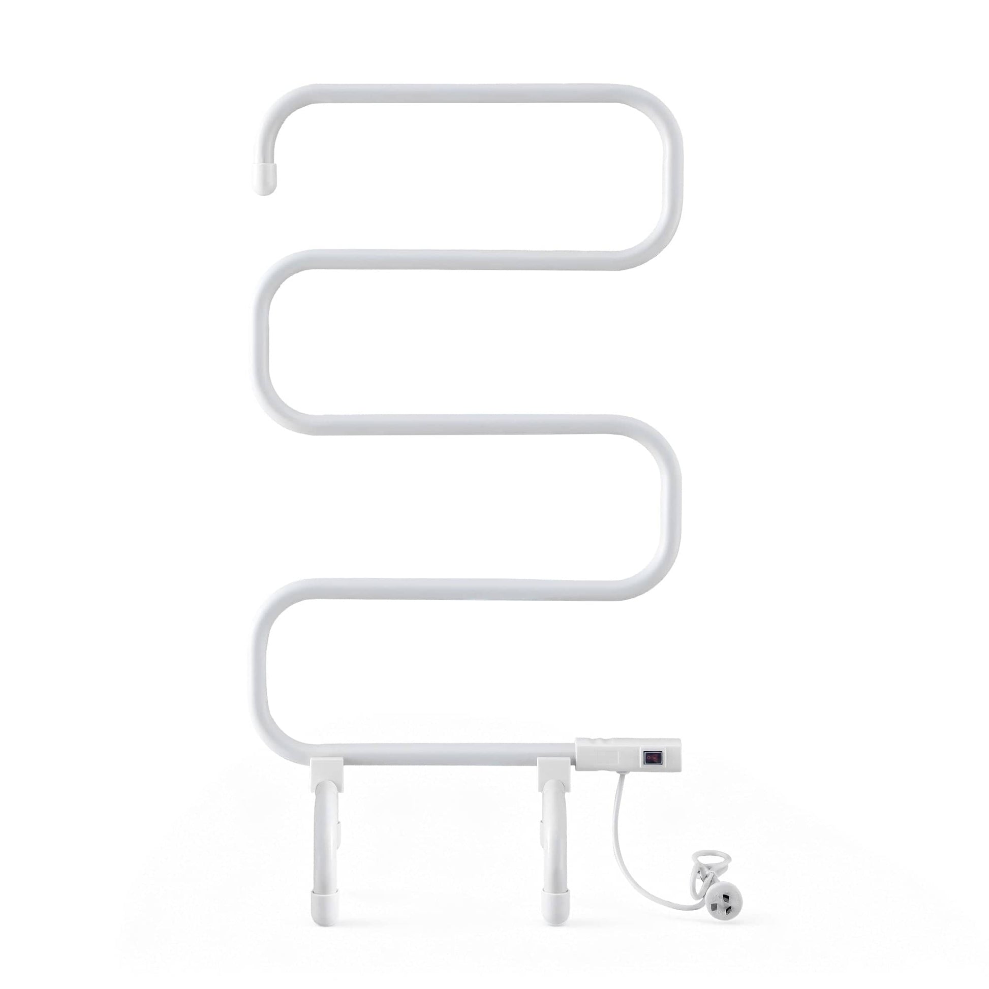 Devanti Home & Garden > Bathroom Accessories > Towel Racks & Holders Devanti Heated Towel Rail Freestanding Wall Mounted S-Shape Electric Warmer Rack