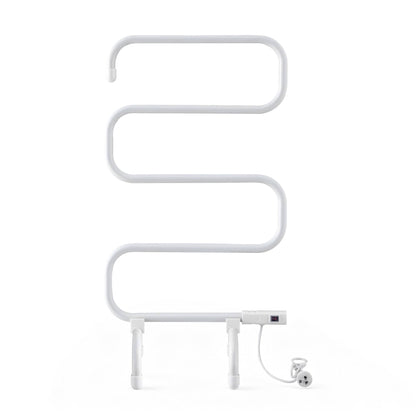 Devanti Home & Garden > Bathroom Accessories > Towel Racks & Holders Devanti Heated Towel Rail Freestanding Wall Mounted S-Shape Electric Warmer Rack