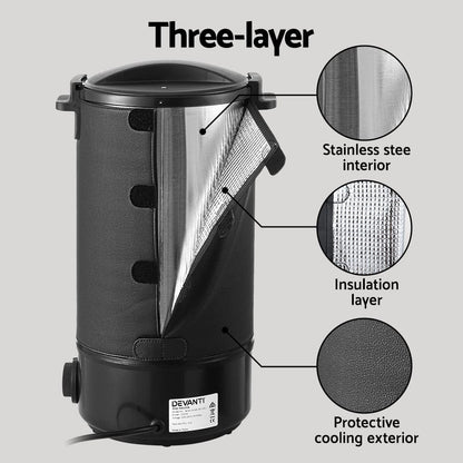 Devanti Home & Garden > Decor > Candle Accessories Devanti 10L Wax Melter Candle Making 1520W Melting Pot Furnace Pour Spout Soap