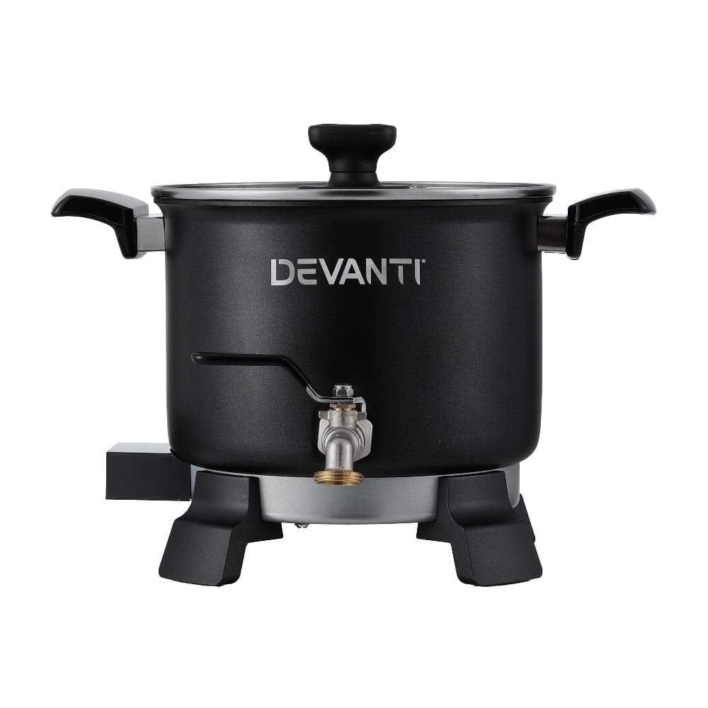 Devanti Home & Garden > Decor > Candle Accessories Devanti 5L Wax Melter Candle Making 1200W Melting Pot Furnace Quick Pour Spout Soy Soap