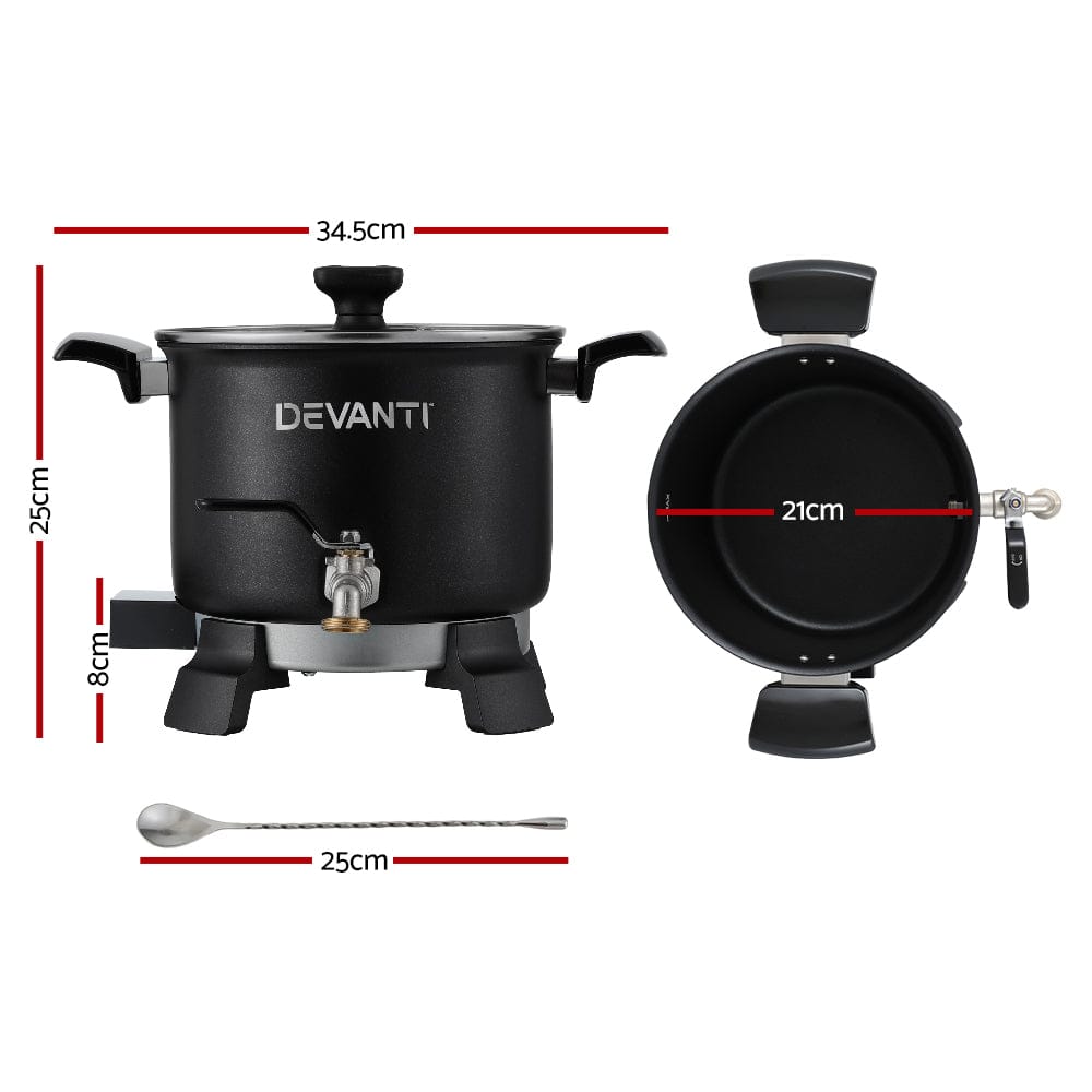 Devanti Home & Garden > Decor > Candle Accessories Devanti 5L Wax Melter Candle Making 1200W Melting Pot Furnace Quick Pour Spout Soy Soap