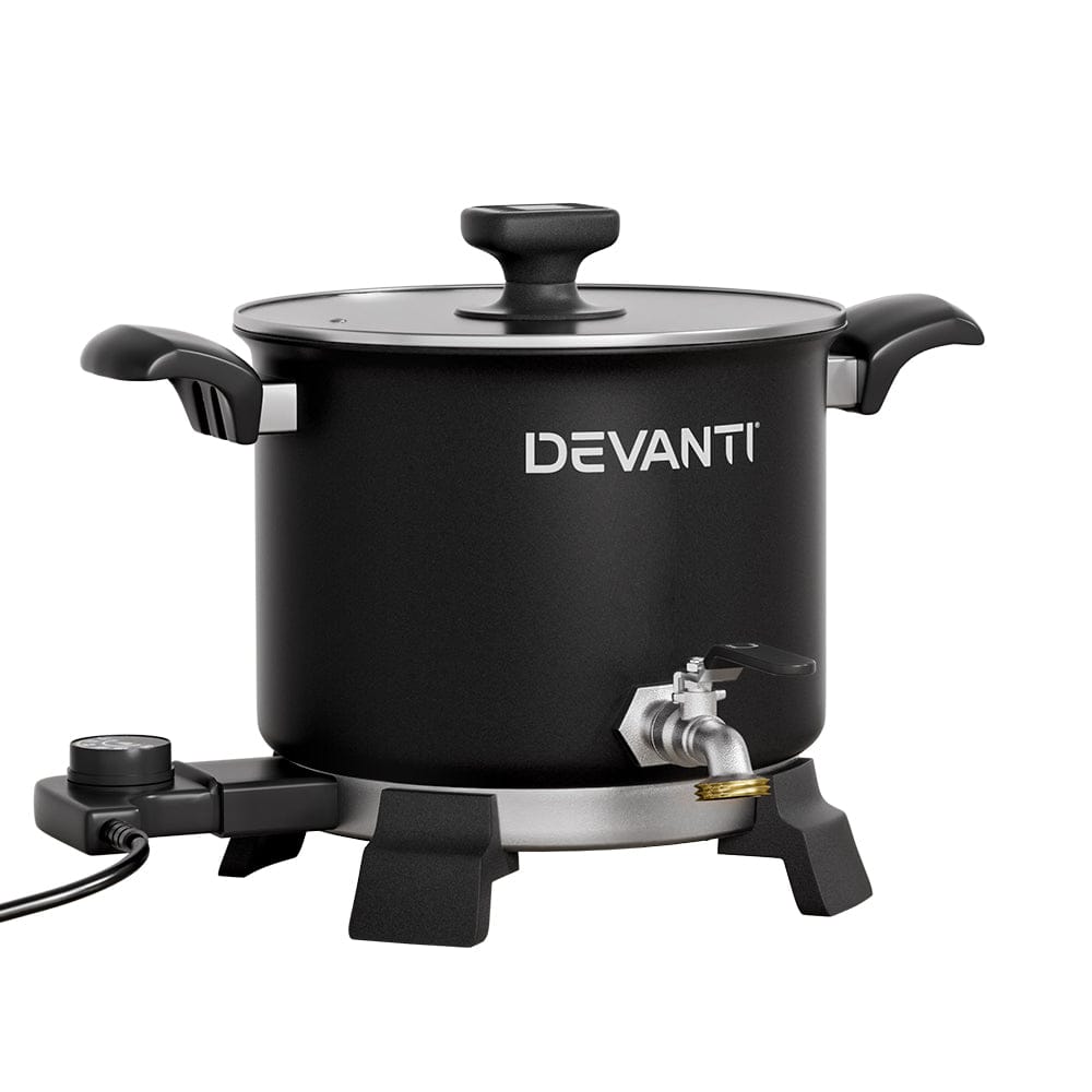 Devanti Home & Garden > Decor > Candle Accessories Devanti 5L Wax Melter Candle Making 1200W Melting Pot Furnace Quick Pour Spout Soy Soap