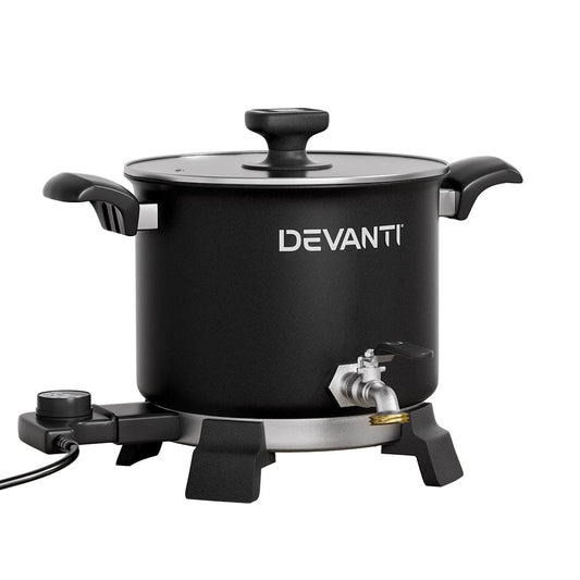 Devanti Home & Garden > Decor > Candle Accessories Devanti 5L Wax Melter Candle Making 1200W Melting Pot Furnace Quick Pour Spout Soy Soap
