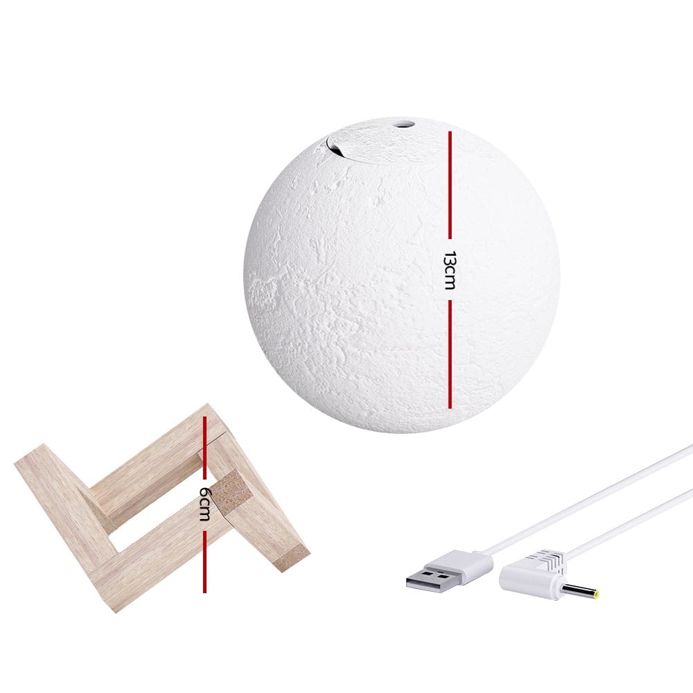 Devanti Home & Garden > Decor > Candles & Diffusers Devanti Aroma Diffuser Aromatherapy Moon Lamp 880ml