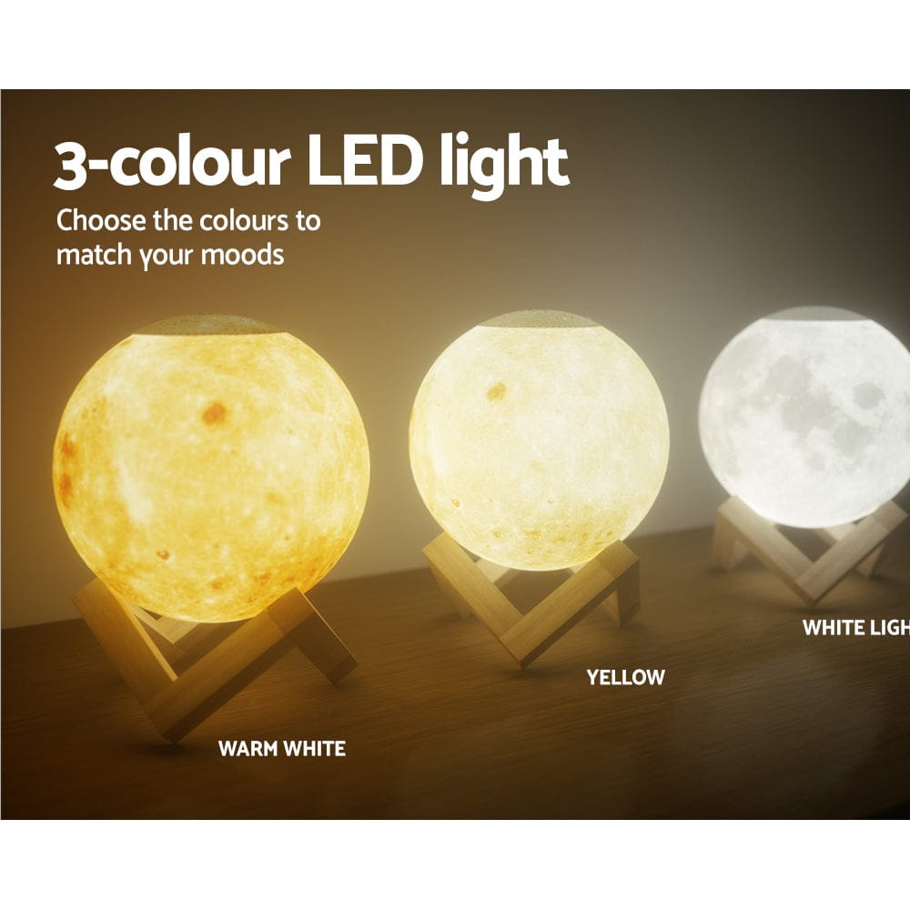 Devanti Home & Garden > Decor > Candles & Diffusers Devanti Aroma Diffuser Aromatherapy Moon Lamp 880ml