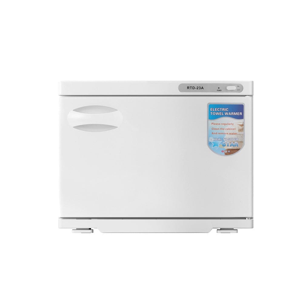 Devanti Home & Garden > Fountains > Fountain & Ponds Accessories Devanti 23L Towel Warmer UV Sterilizer Heater Cabinet Beauty SPA Salon White