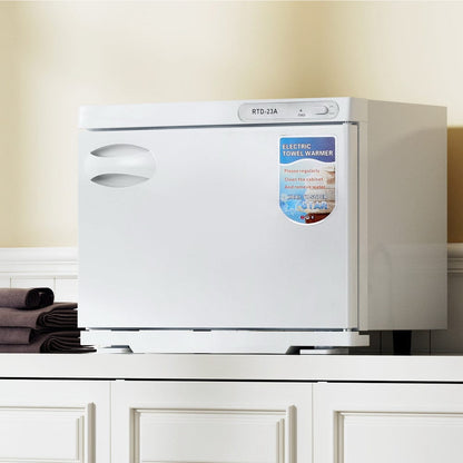 Devanti Home & Garden > Fountains > Fountain & Ponds Accessories Devanti 23L Towel Warmer UV Sterilizer Heater Cabinet Beauty SPA Salon White
