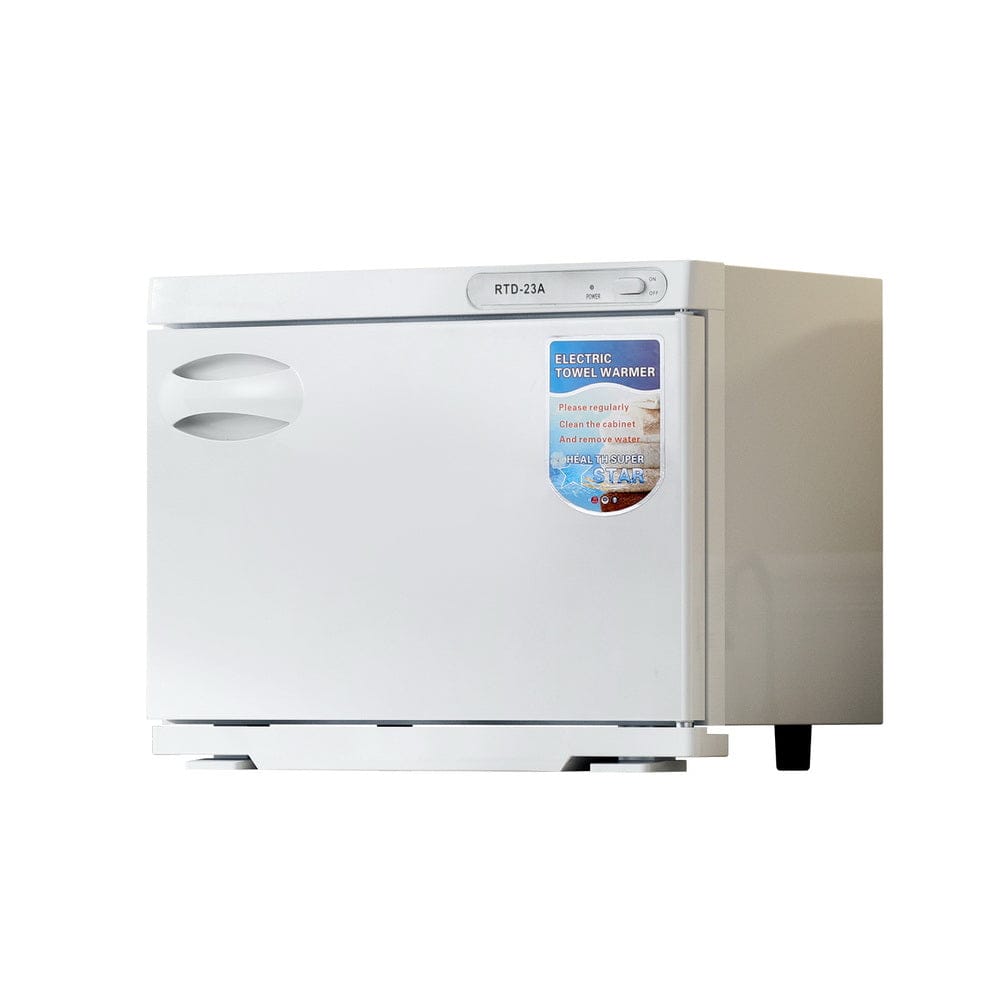 Devanti Home & Garden > Fountains > Fountain & Ponds Accessories Devanti 23L Towel Warmer UV Sterilizer Heater Cabinet Beauty SPA Salon White
