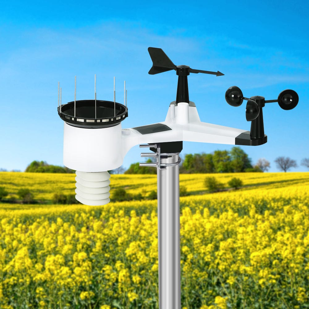 Devanti Home & Garden > Garden Tools > Gardening Tools Devanti Weather Station Indoor Outdoor Wireless WiFi Professional Solar Sensor