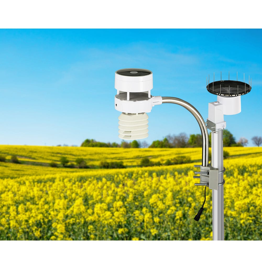 Devanti Home & Garden > Garden Tools > Gardening Tools Devanti Weather Station Ultrasonic Anemometer Outdoor WiFi Rain Gauge Solar