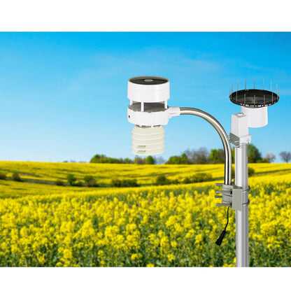 Devanti Home & Garden > Garden Tools > Gardening Tools Devanti Weather Station Ultrasonic Anemometer Outdoor WiFi Rain Gauge Solar