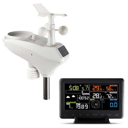 Devanti Home & Garden > Garden Tools > Gardening Tools Devanti Wireless WiFi Professional Weather Station Solar Sensor LCD UV Light