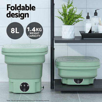 Devanti Home & Garden > Greenhouses > Greenhouses & Accessories Devanti Portable Washing Machine 8L Green