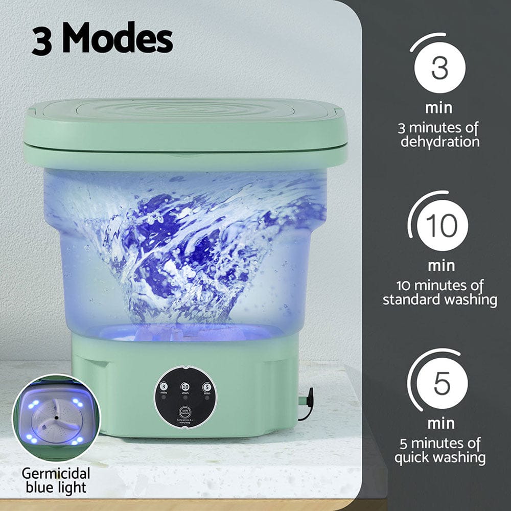 Devanti Home & Garden > Greenhouses > Greenhouses & Accessories Devanti Portable Washing Machine 8L Green