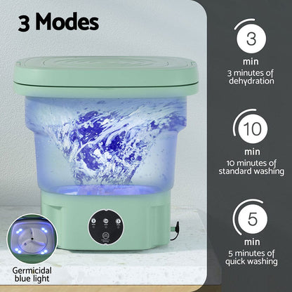 Devanti Home & Garden > Greenhouses > Greenhouses & Accessories Devanti Portable Washing Machine 8L Green