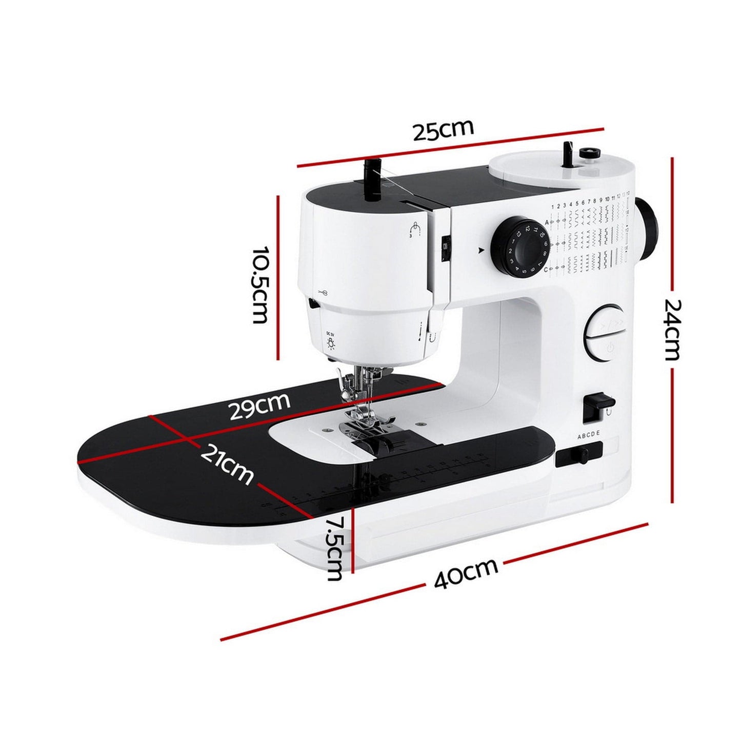 Devanti Home & Garden > Hobbies > Arts & Crafts Devanti 39 Stitches Mini Sewing Machine Portable Sewing Machine Kit